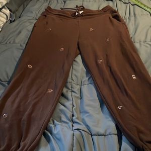 Lou & Grey brown coffee lounge pants size large